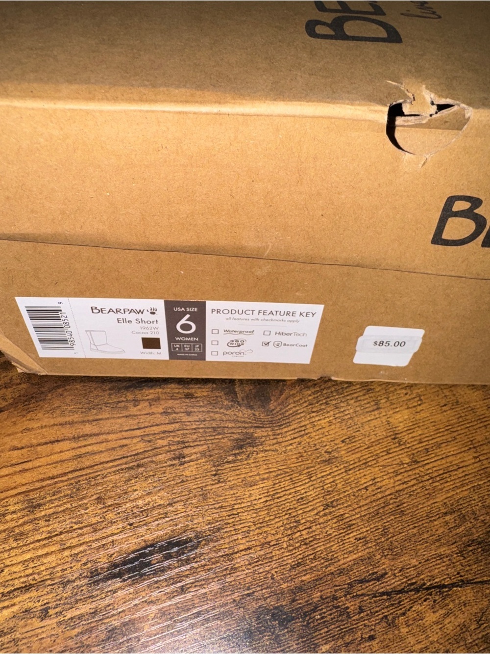 Bearpaw Elle short women boots sz6 - Picture 4 of 5